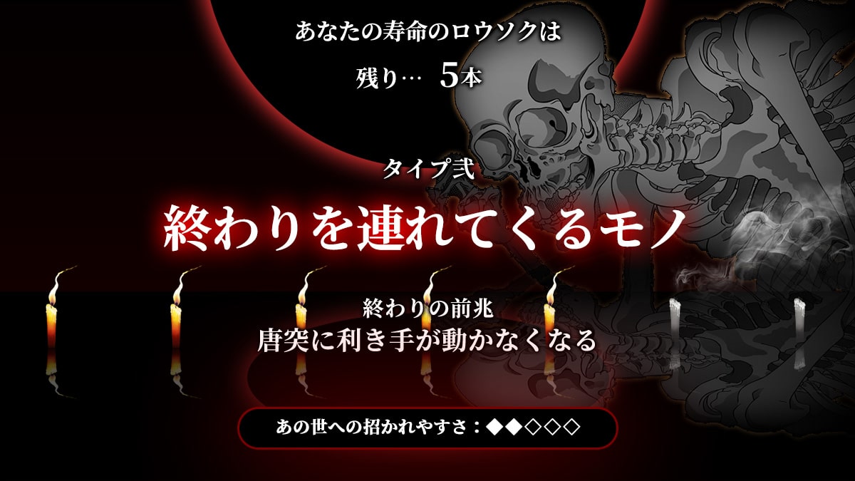 【寿命診断】あなたの寿命はあとどれくらい？死因はまさかのアレ？の診断結果画像