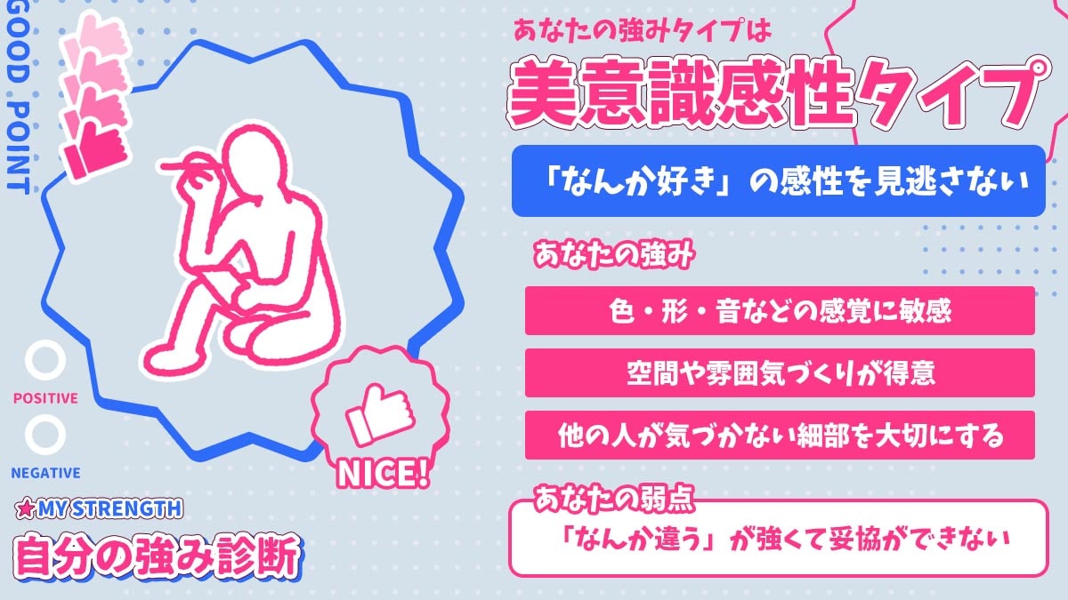 自分の強み診断｜あなたの長所を見つけよう！の診断結果画像