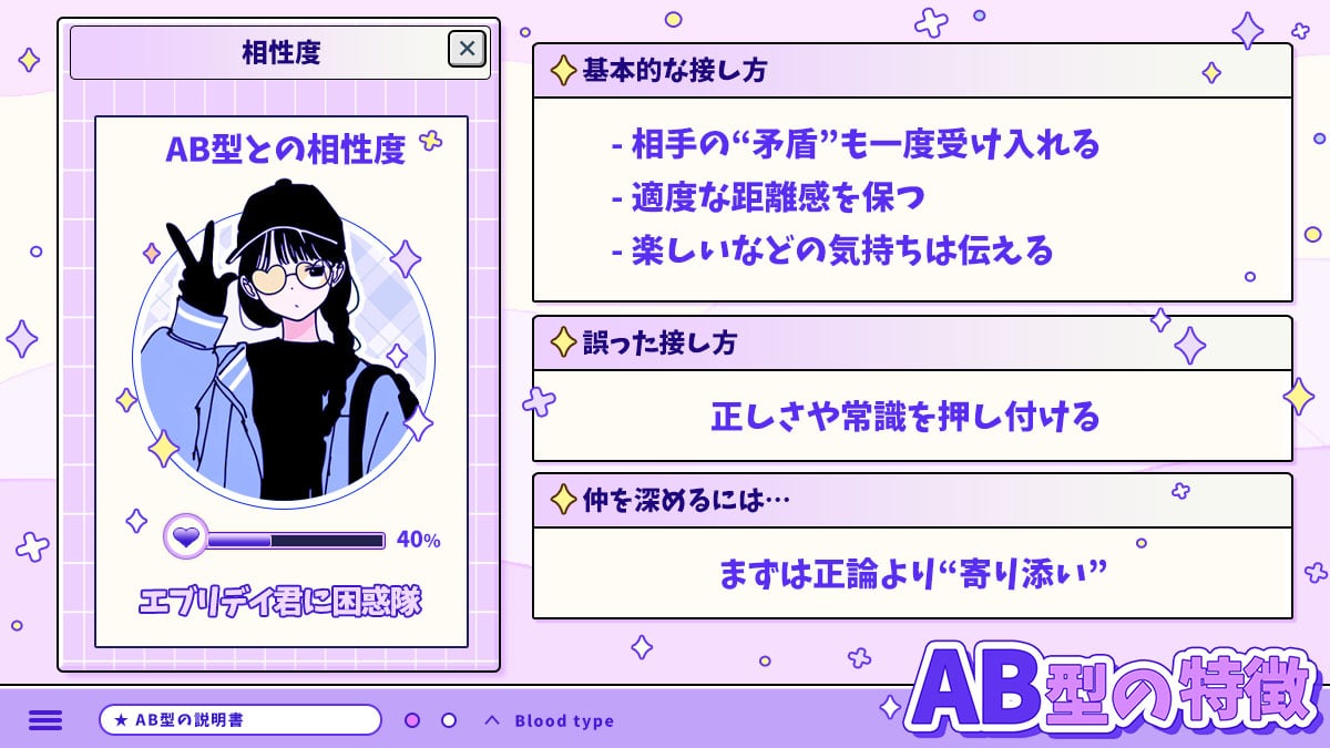 AB型の特徴｜相性もわかるAB型のトリセツの診断結果画像