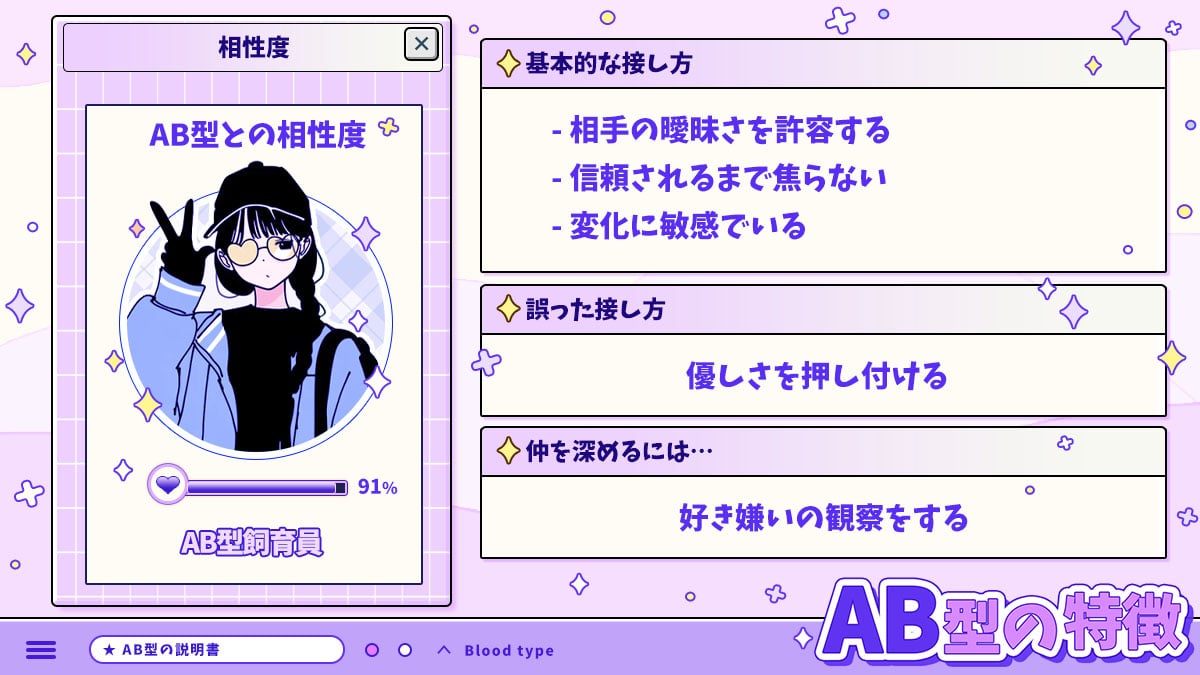 AB型の特徴｜相性もわかるAB型のトリセツの診断結果画像