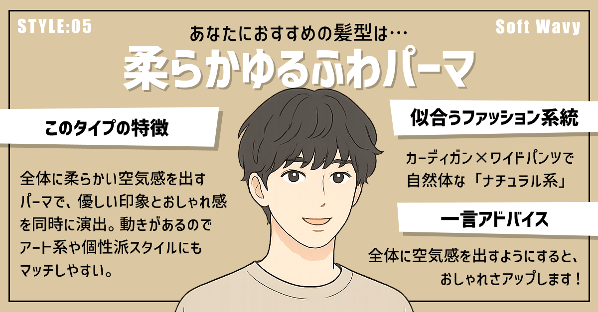 【似合う髪型診断】自分に合うメンズヘアを見つけよう！の診断結果画像