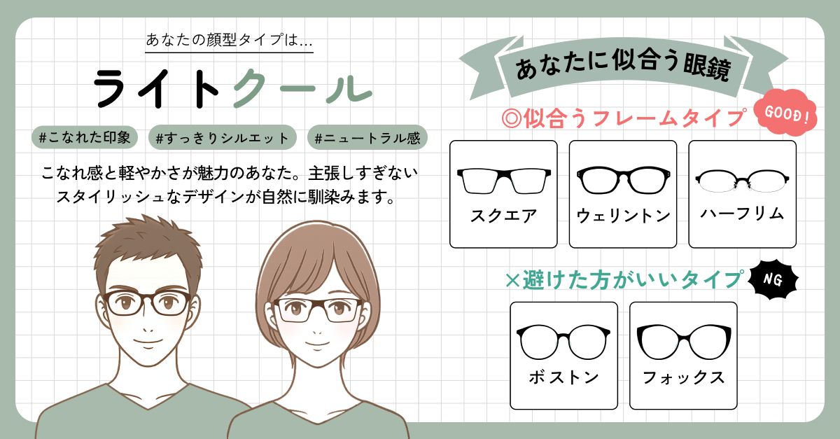 【似合う眼鏡診断】自分に合うメガネを見つけよう！の診断結果画像